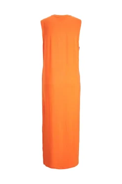 Jack & Jones Vestido Largo Con Lyocell Naranja Hot