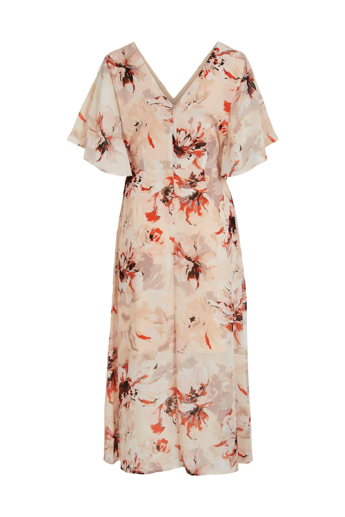 Vila Vestido Largo De Manga Corta Rosa Online