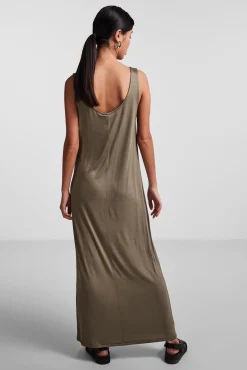 Pieces Vestido Largo De Mujer. Verde Clearance