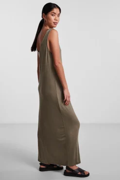 Pieces Vestido Largo De Mujer. Verde Clearance