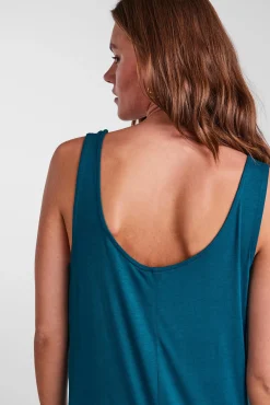 Pieces Vestido Largo De Mujer. Turquesa Discount