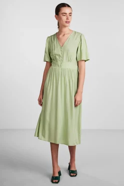 Pieces Vestido Largo De Mujer. Verde Hot
