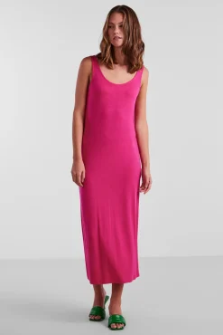 Pieces Vestido Largo De Mujer. Morado Best