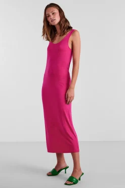 Pieces Vestido Largo De Mujer. Morado Best
