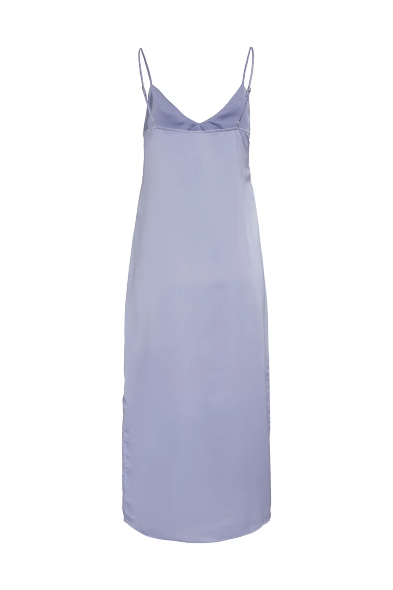 Vila Vestido Largo De Tirantes Satinado Lila Online
