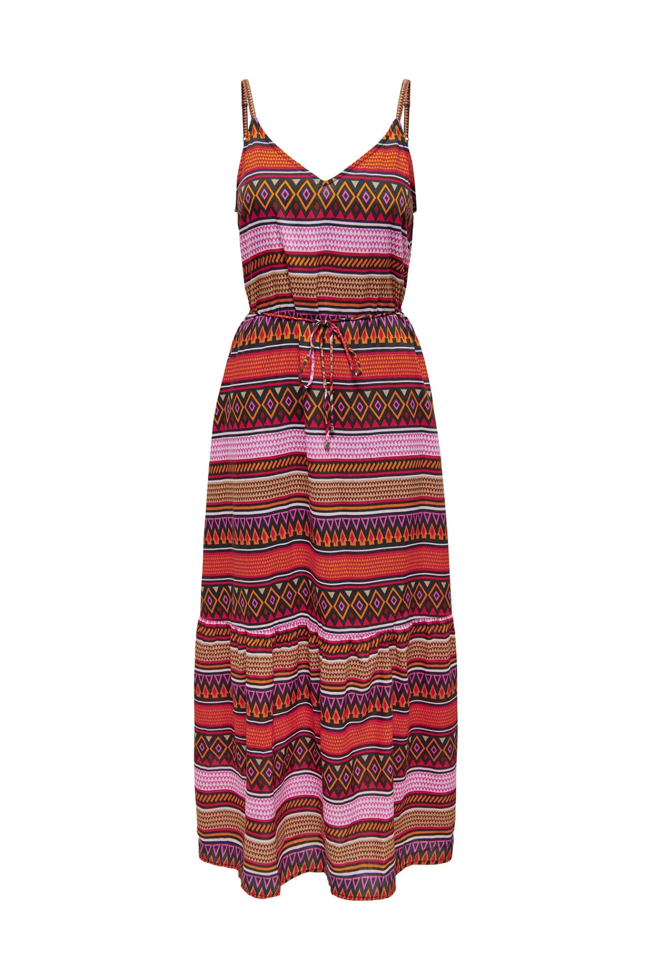 Only Vestido Largo De Tirantes Naranja Online