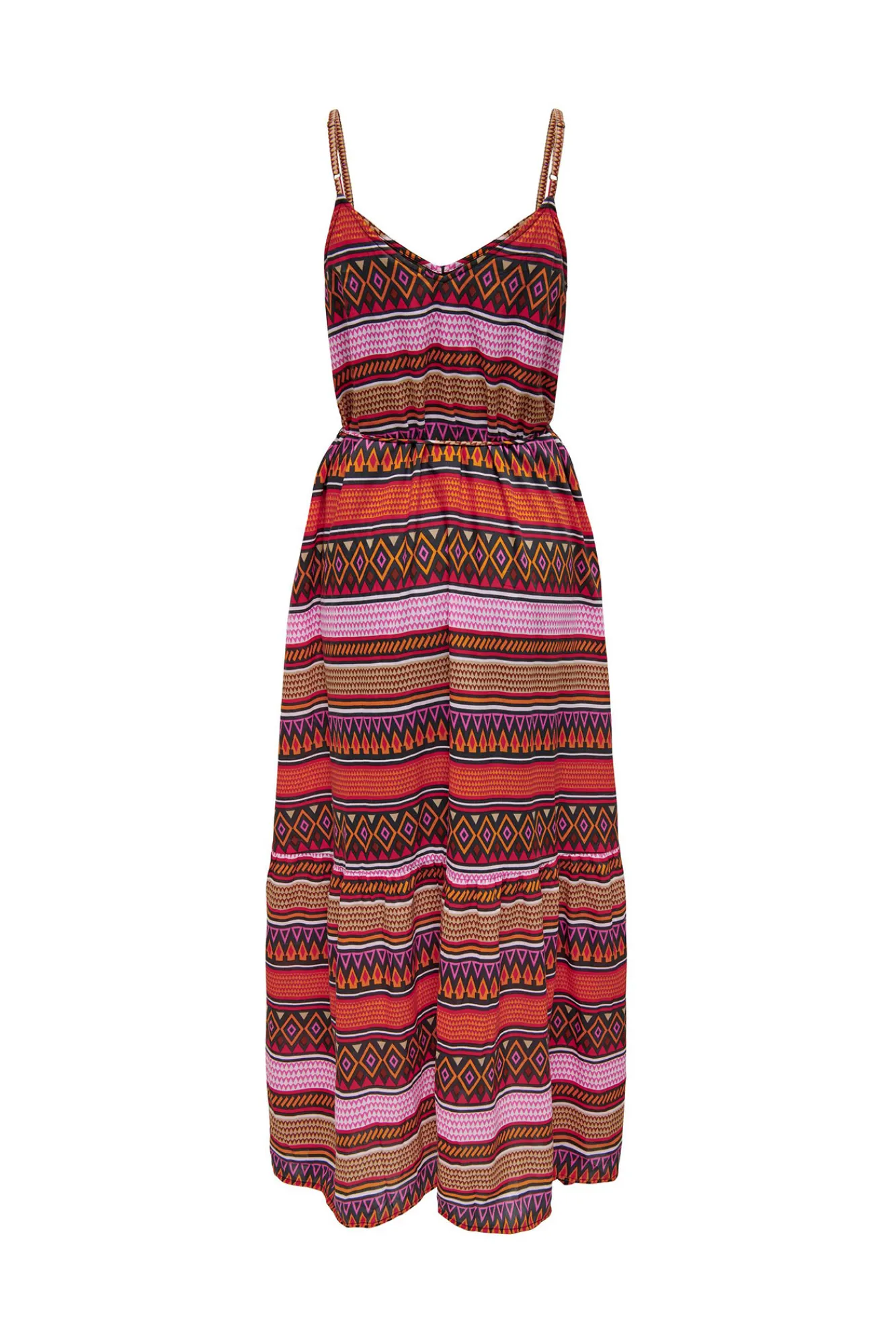 Only Vestido Largo De Tirantes Naranja Online