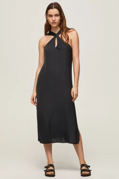 Pepe Jeans Vestido Largo De Tirantes. Negro New