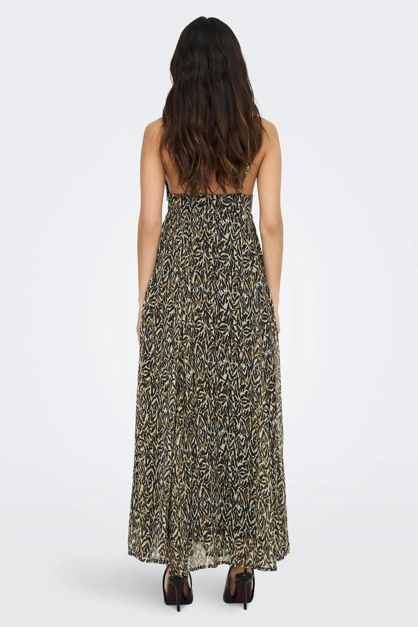 Only Vestido Largo De Tirantes Escote En V Beige Best