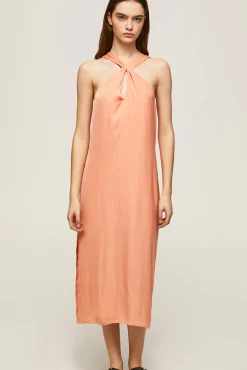 Pepe Jeans Vestido Largo De Tirantes. Naranja Best