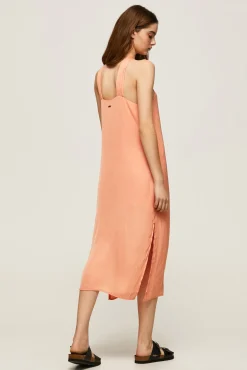 Pepe Jeans Vestido Largo De Tirantes. Naranja Best