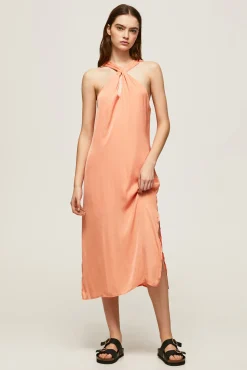 Pepe Jeans Vestido Largo De Tirantes. Naranja Best
