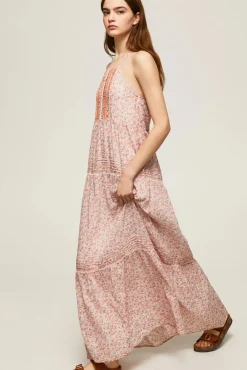 Pepe Jeans Vestido Largo Estampado. Multicolor Clearance