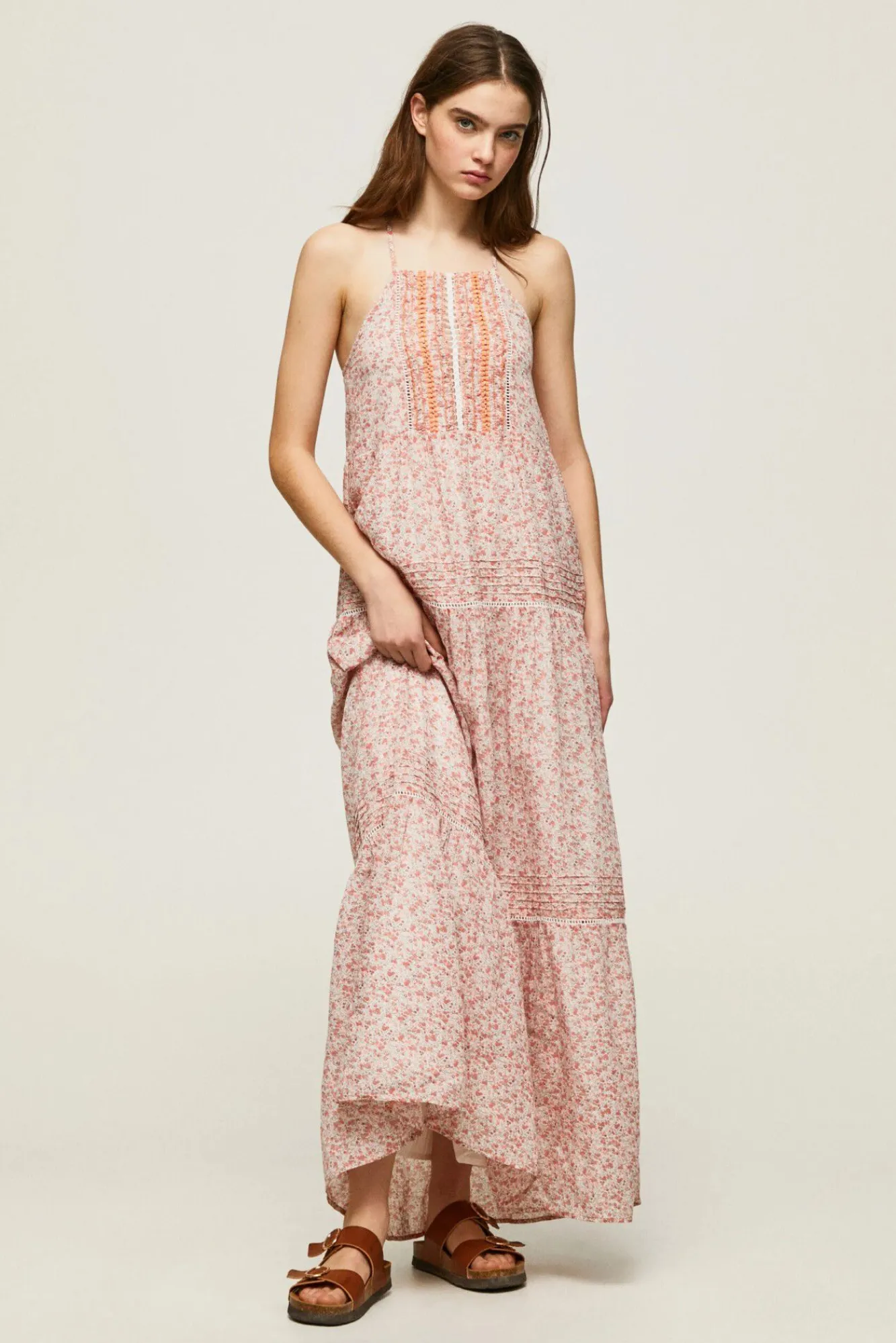 Pepe Jeans Vestido Largo Estampado. Multicolor Clearance