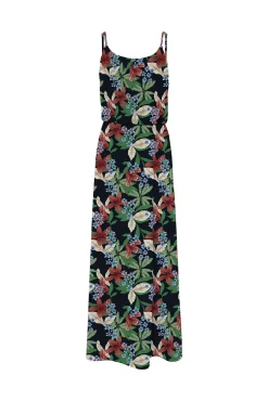 Only Vestido Largo Estampado Tirantes Naranja Clearance