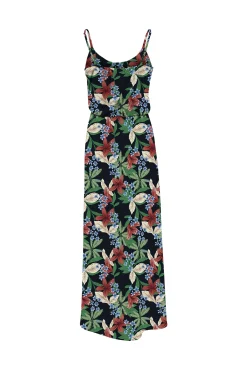Only Vestido Largo Estampado Tirantes Naranja Clearance