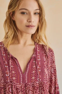 Women'secret Vestido Largo Hindu Estampado Hot