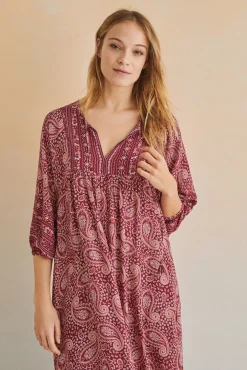 Women'secret Vestido Largo Hindu Estampado Hot
