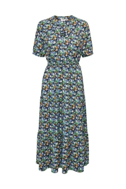 JDY Vestido Largo Manga Corta Negro Sale