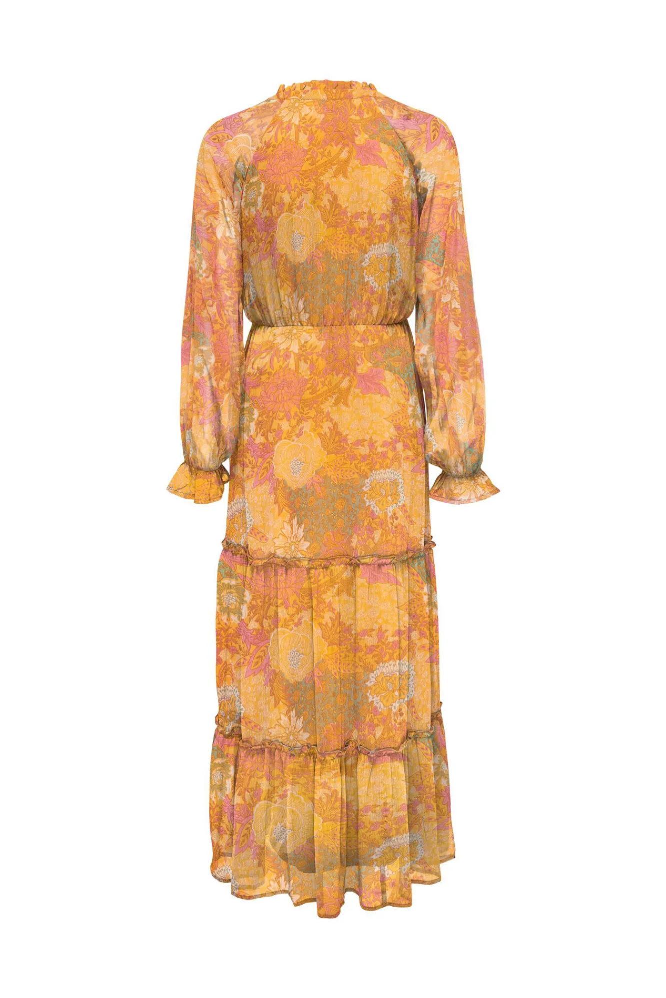 JDY Vestido Largo Manga Larga Amarillo Outlet