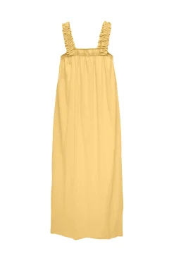 Only Vestido Largo Sin Mangas Amarillo Hot