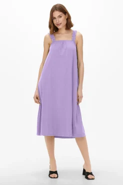 Only Vestido Largo Sin Mangas Morado Sale
