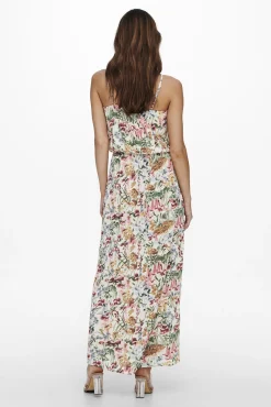Only Vestido Largo Tirantes Blanco Online