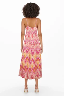 Only Vestido Largo Tirantes Rosa Online