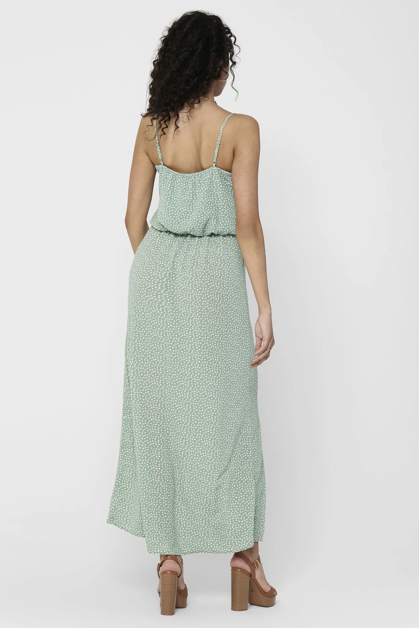 Only Vestido Largo Tirantes Verde Outlet