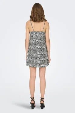 Only Vestido Lencero Corto Blanco Hot