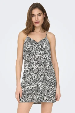 Only Vestido Lencero Corto Blanco Hot