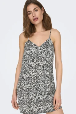Only Vestido Lencero Corto Blanco Hot
