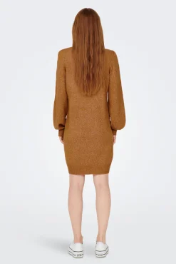 JDY Vestido Manga Abullonada Marron Medio Sale