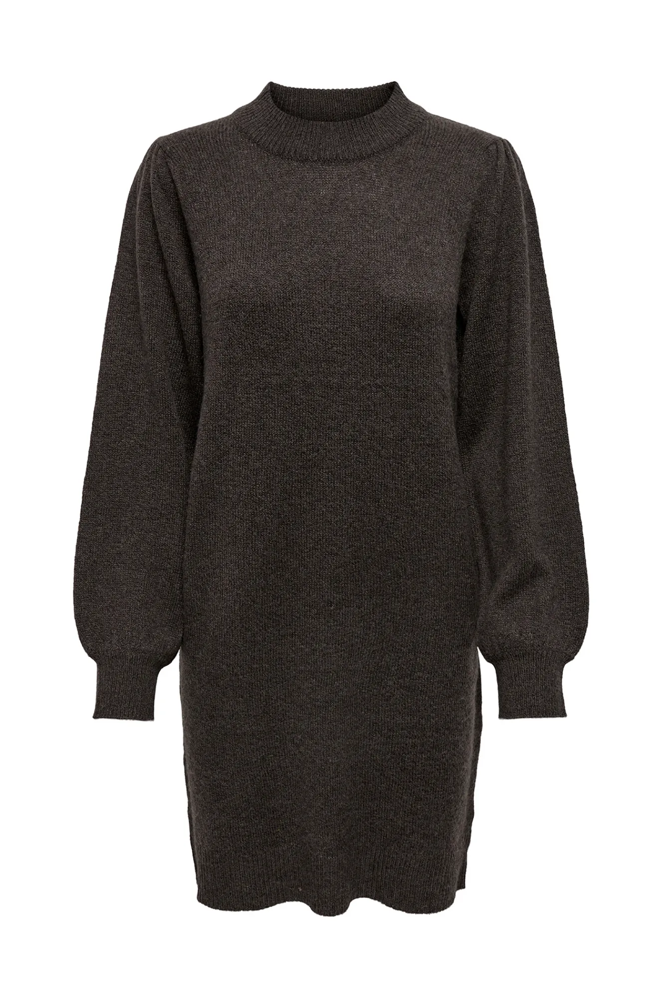JDY Vestido Manga Abullonada Marron Oscuro