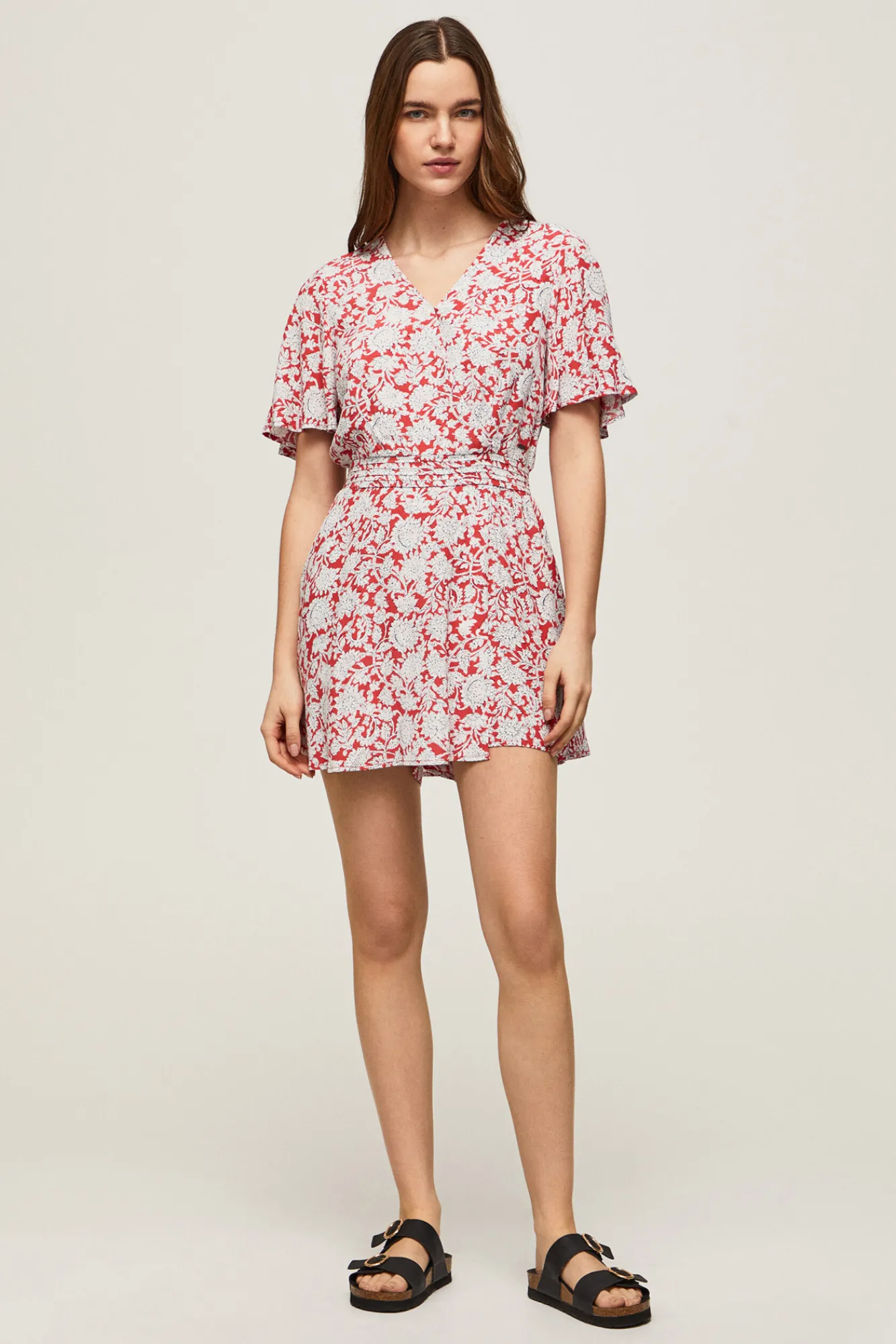 Pepe Jeans Vestido Manga Corta Con Estampado. Multicolor Hot
