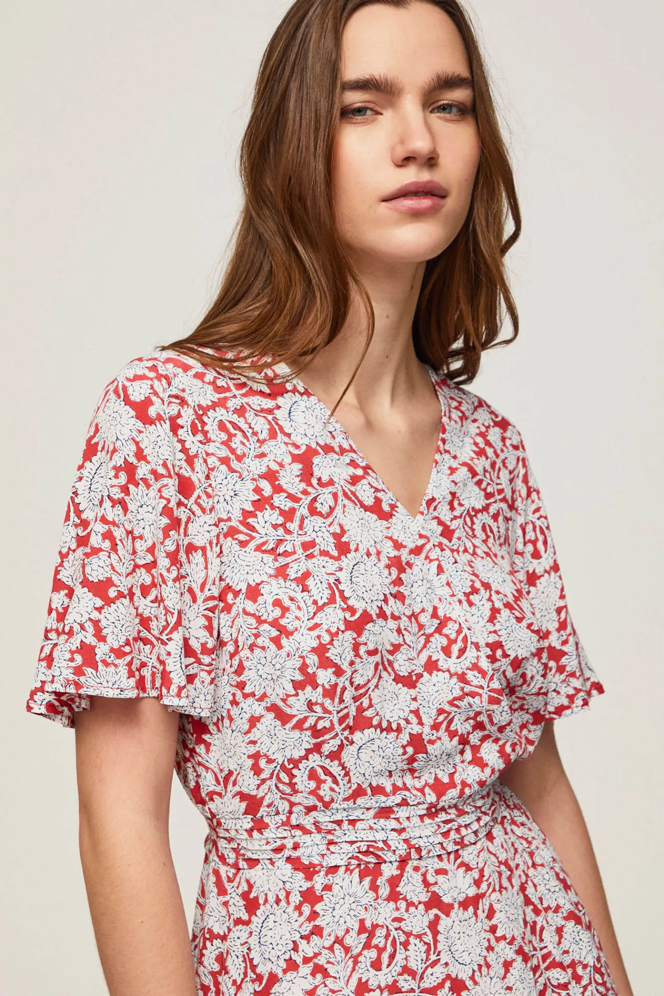 Pepe Jeans Vestido Manga Corta Con Estampado. Multicolor Hot