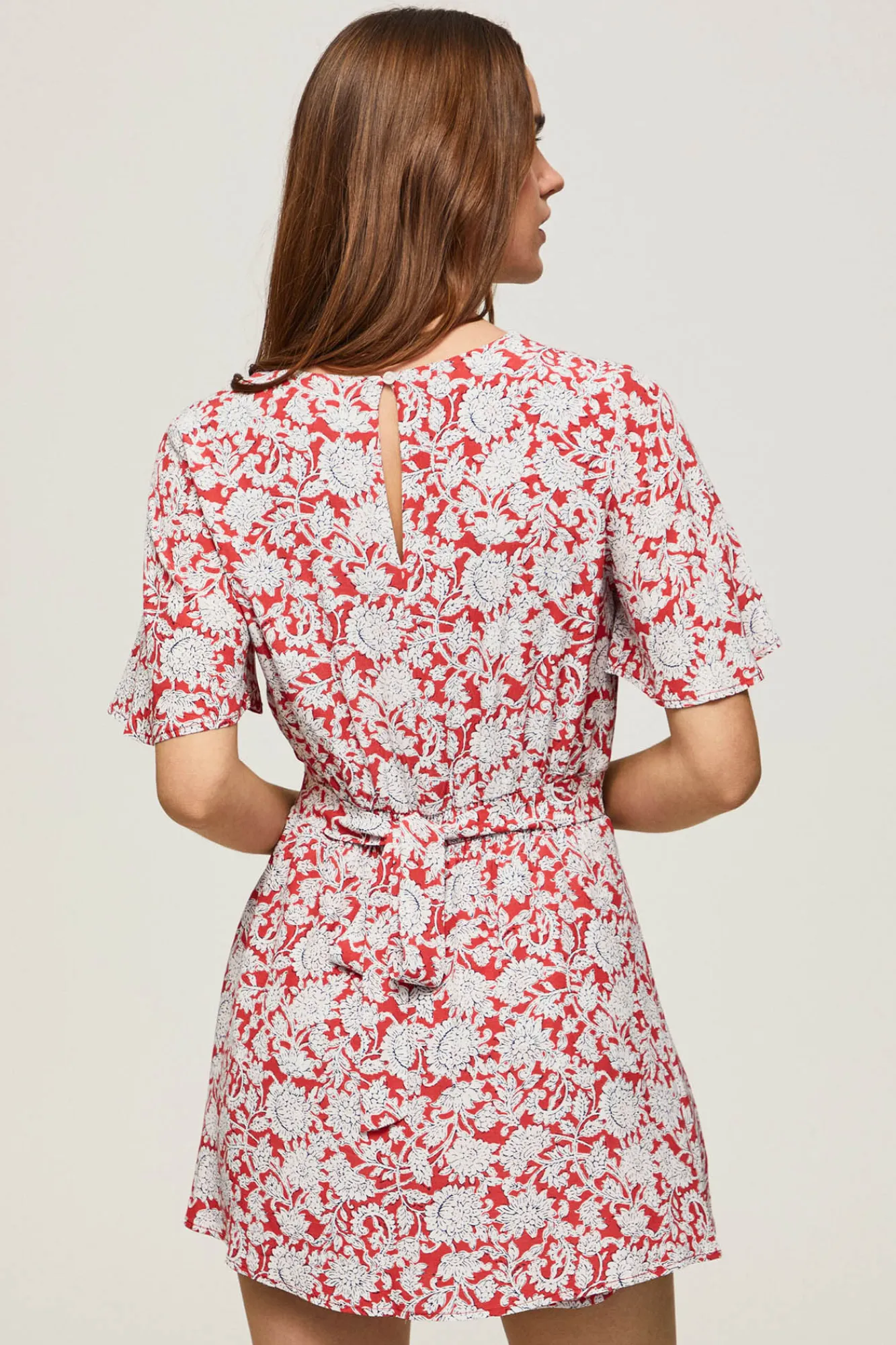 Pepe Jeans Vestido Manga Corta Con Estampado. Multicolor Hot