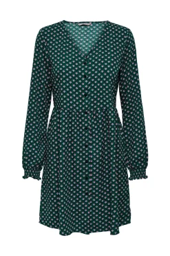 Only Vestido Manga Larga Cut Out Verde Best