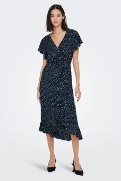 JDY Vestido Midi Gris Oscuro Best