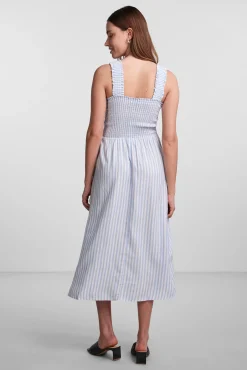 Pieces Vestido Midi Azul Medio Sale
