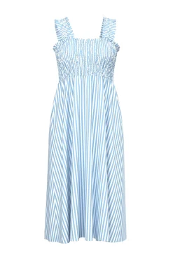 Pieces Vestido Midi Azul Medio Sale