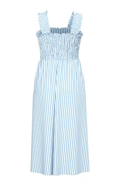 Pieces Vestido Midi Azul Medio Sale