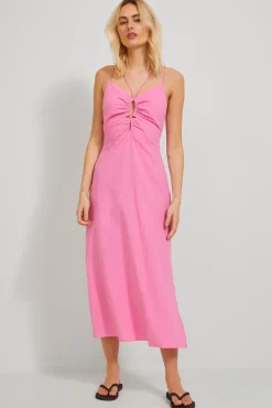 Jack & Jones Vestido Midi Morado Sale