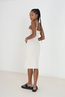 Brave Soul Vestido Midi Ajustado De Tirantantes Marron Hot