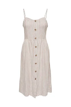 Only Vestido Midi Botones Blanco Hot