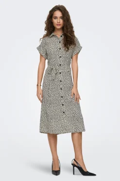 Only Vestido Midi Camisero Blanco Clearance