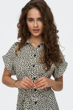 Only Vestido Midi Camisero Blanco Clearance
