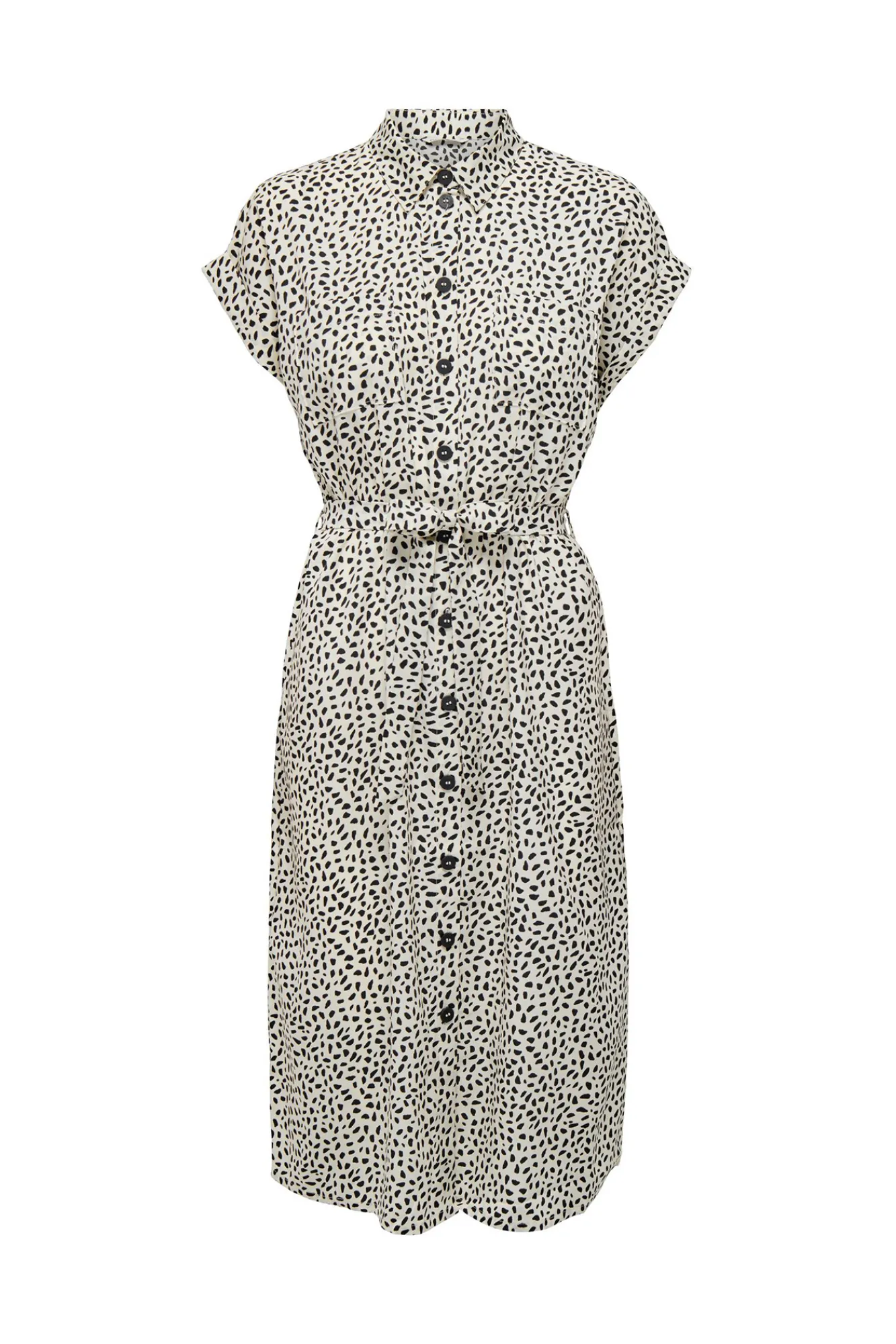Only Vestido Midi Camisero Blanco Clearance