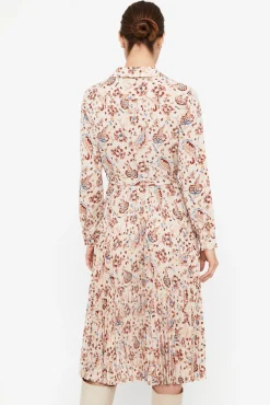 Cortefiel Vestido Midi Camisero Estampado Blanco New