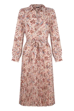 Cortefiel Vestido Midi Camisero Estampado Blanco New